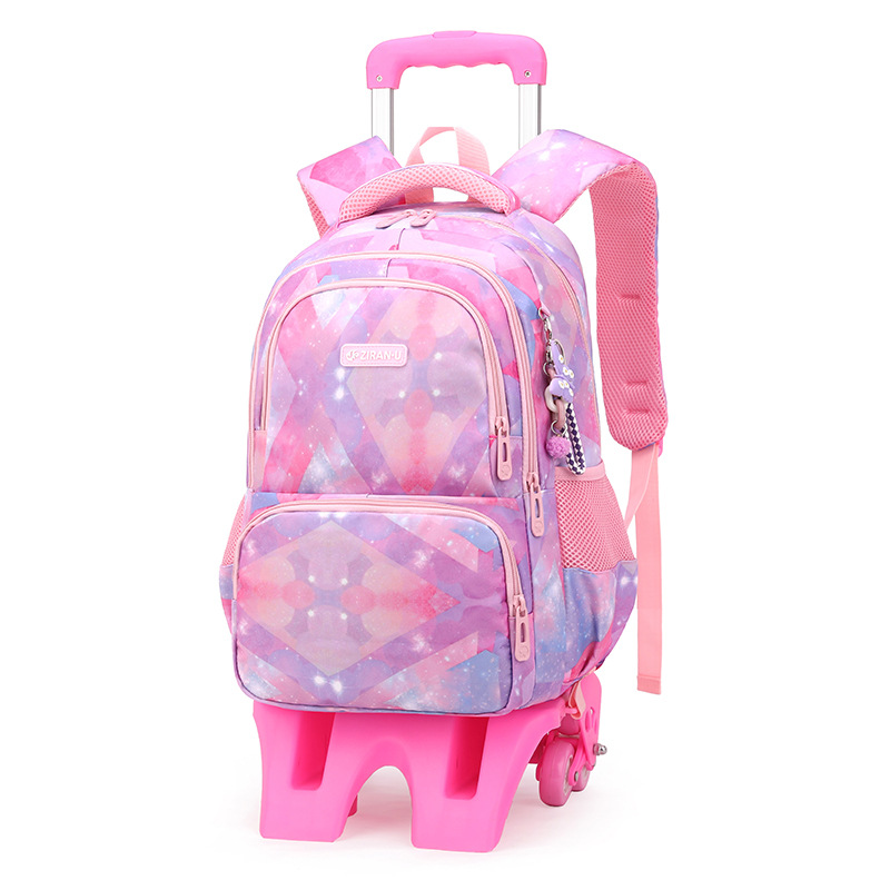 Natural Fish New Trolley Schoolbag Three-Piece Set Primary School Student Male and Female Large Capacity Fashion Backpack Hot Sale
