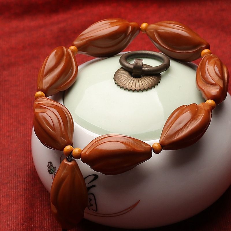 素核扭转乾坤橄榄核手串素珠大籽原籽雕刻核雕文玩手链手把件批发