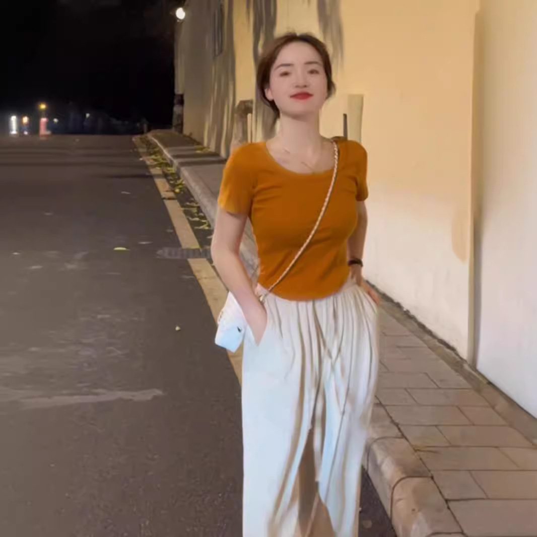 夏天多巴胺搭配一整套韩系休闲梨形身材初夏流行风格穿搭套装女装