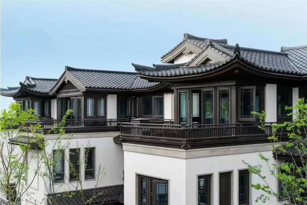 130仿古断桥平开窗新中式复古铝平开窗景点区民宿别墅定制仿古窗