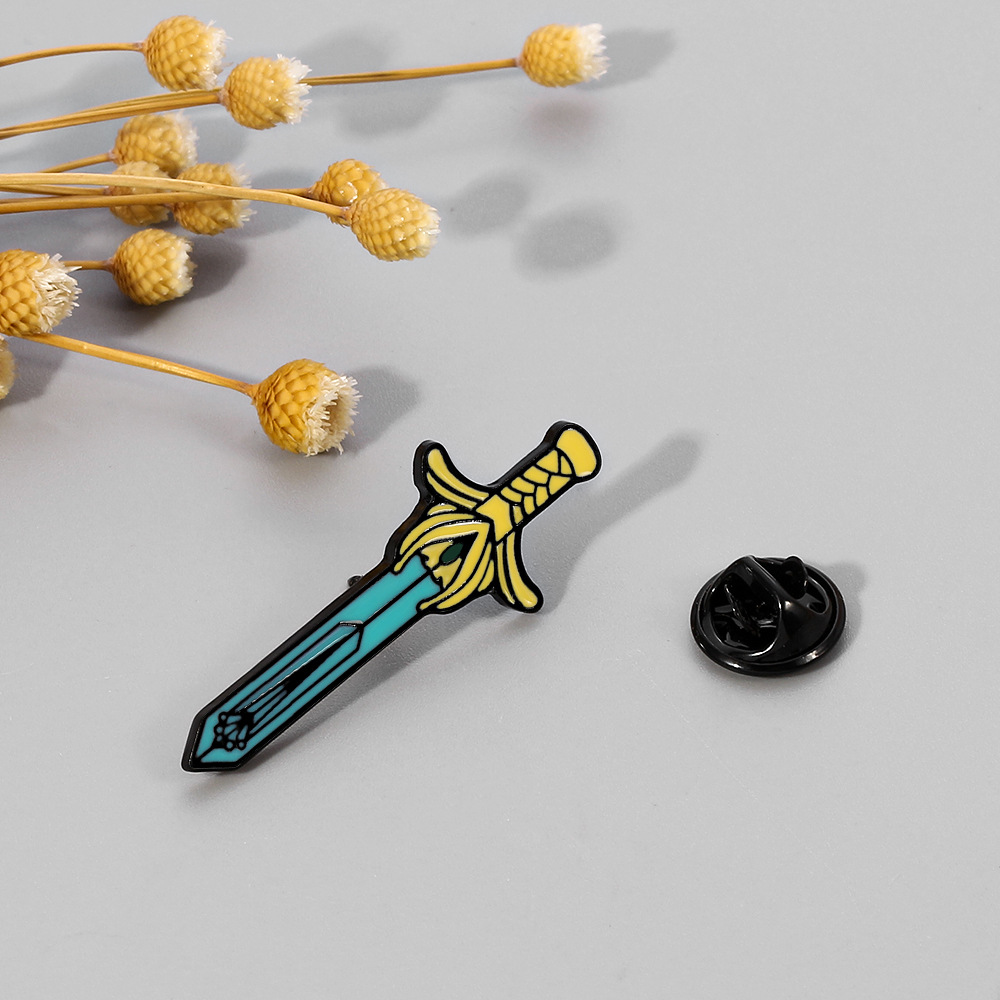 欧美跨境非凡的公主希瑞有服装配饰简约饰品胸针宝剑别针领证徽章