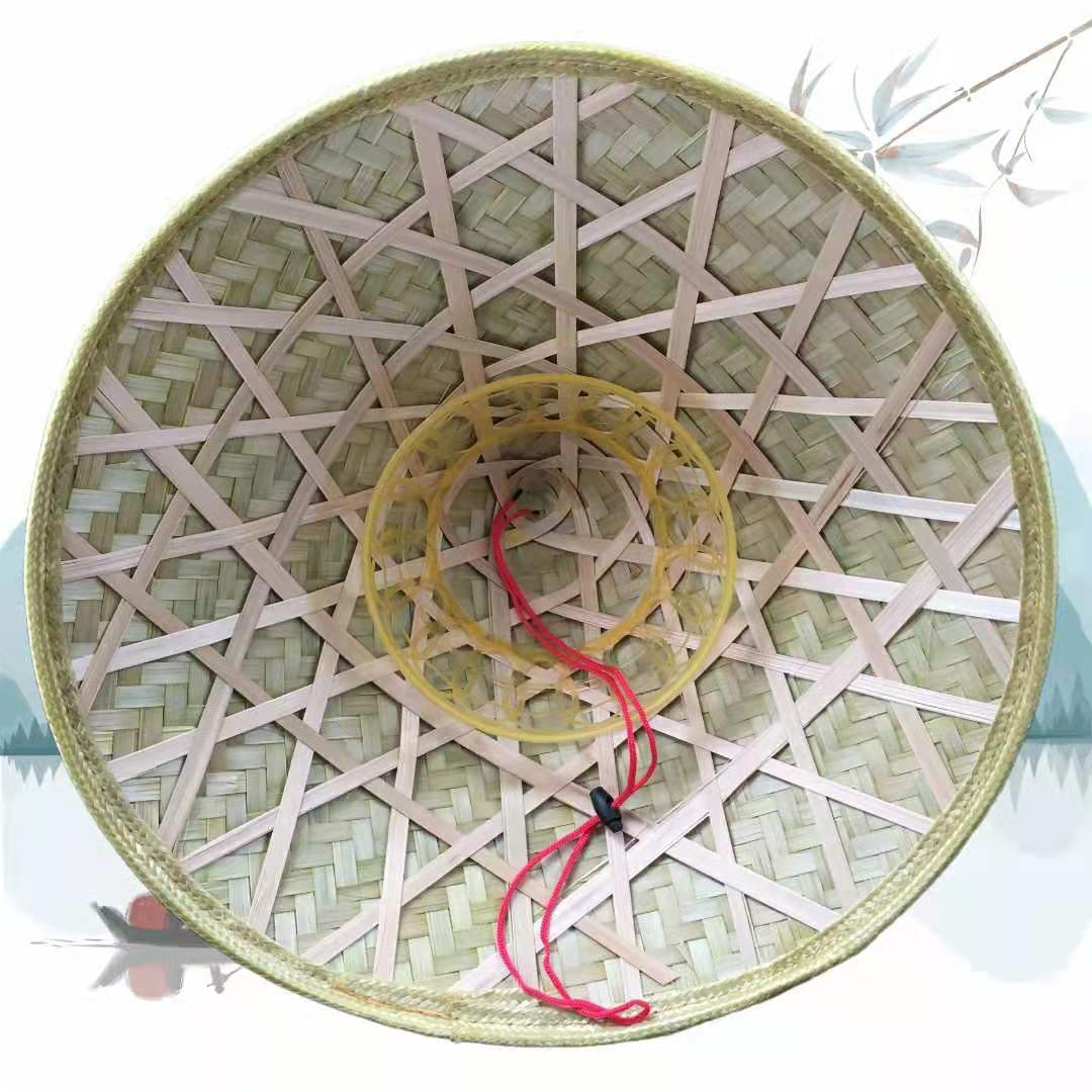 斗笠帽子厂家批发车边青皮帽 竹编织斗笠青皮大沿农民草帽钓鱼帽