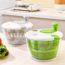 多功能蔬菜沙拉甩干机家用手动洗菜脱水器厨房水果快速甩水沥水篮