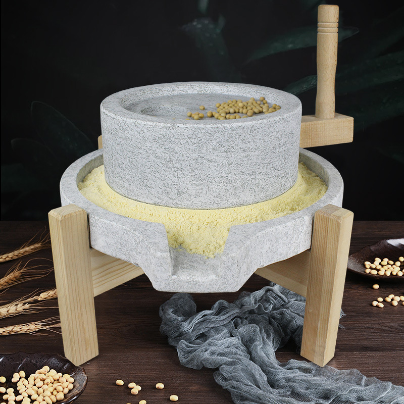 石磨盘小石磨手推家用小型迷你手工传统磨子磨豆腐的石磨手推磨石