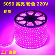 Led220V灯带5050贴片高压灯条客厅灯吊顶户外防水软灯条彩色灯带