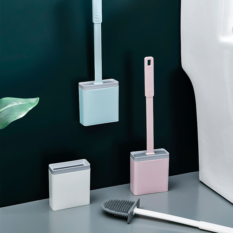 F14 Mimic Silicone Toilet Brush Wall-Mounted Gap Splash-Proof Boxed Soft Fur Toilet Brush Gap Brushes Toilet Brush