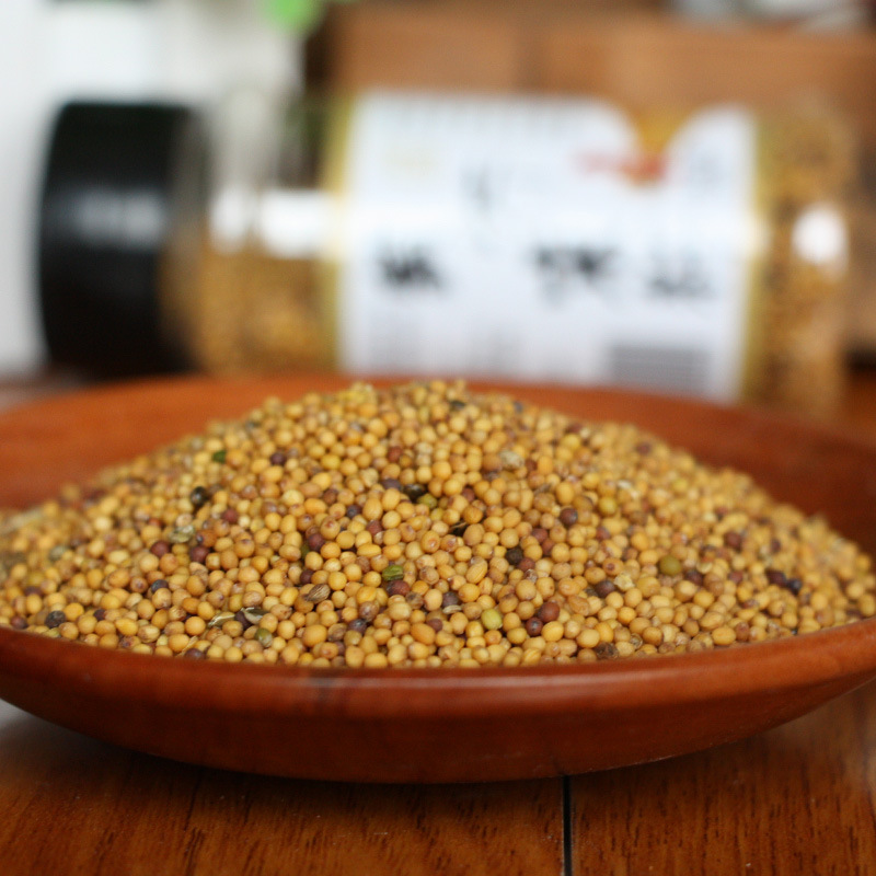 精选芥末籽 黄芥末粒 黄芥茉粒 芥菜籽 芥菜子 芥末酱原料 50g