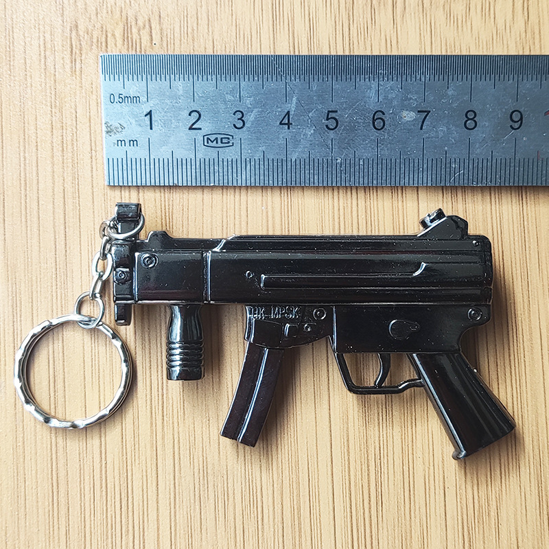 金星7号迷你小号多功能配饰挂件冲锋枪(不能发射)打火机 防风红