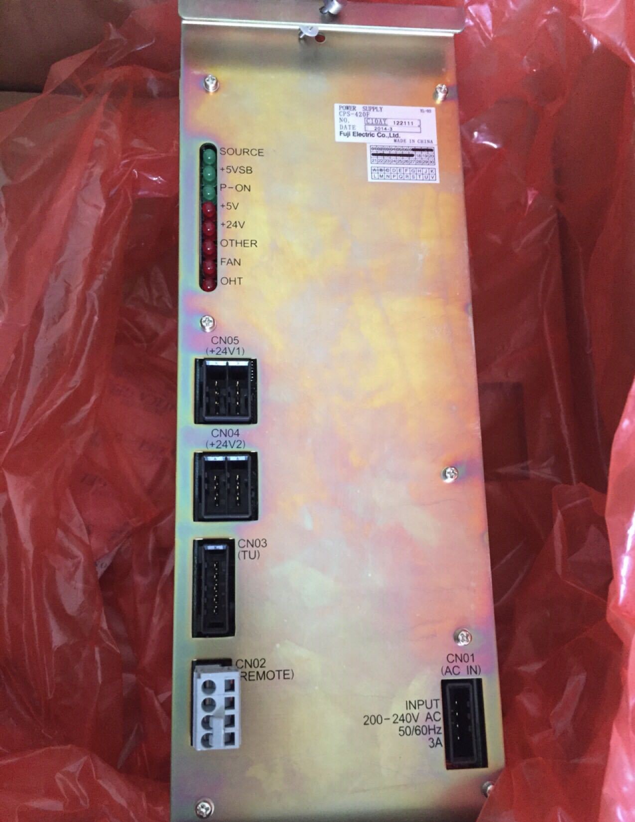 安川机器人NX100电源CPS-420F全新现货 POWER SUPPLY C10AY