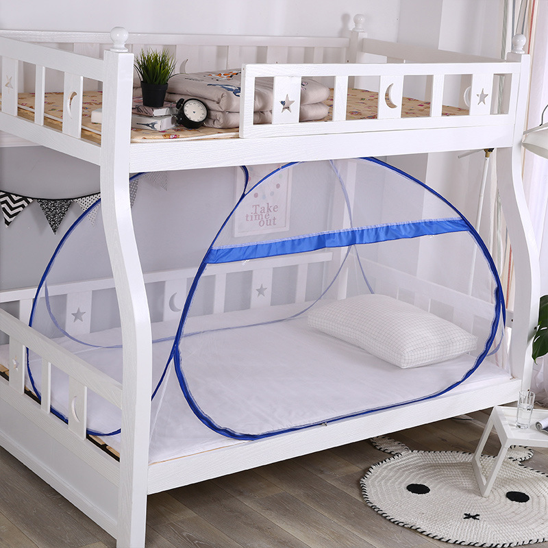 免安装蒙古包蚊帐 创意可折叠拉链单开门加厚加密款学生宿舍蚊帐