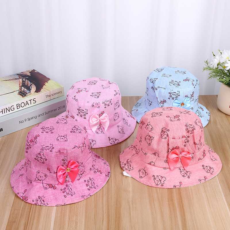 Spring and Autumn Summer Sun Protection Hat Children's Sun Hat Boy Bucket Hat Baby Girl Bucket Hat Baby Hat