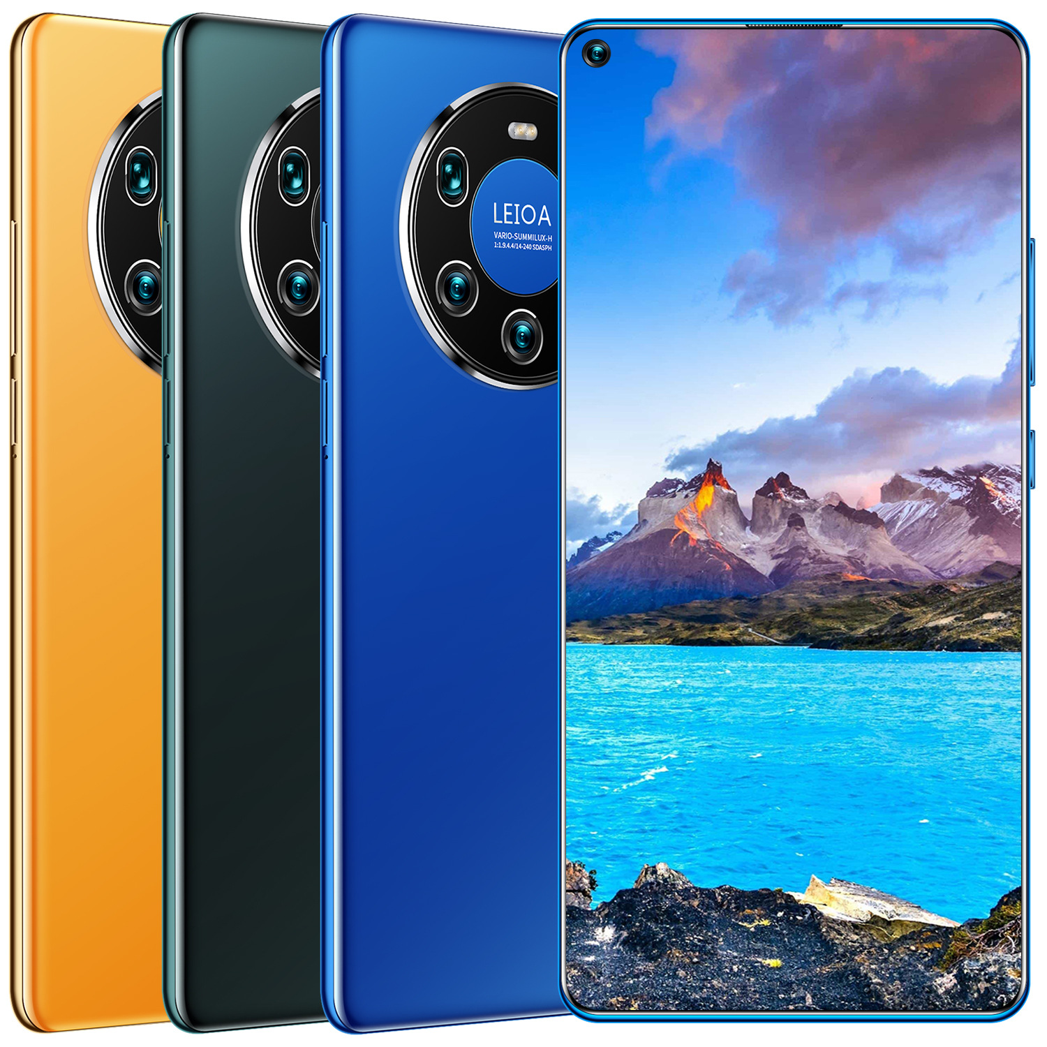 跨境新款m40pro  安卓国产手机4 64gb 4g网络 左穿孔大屏智能手机