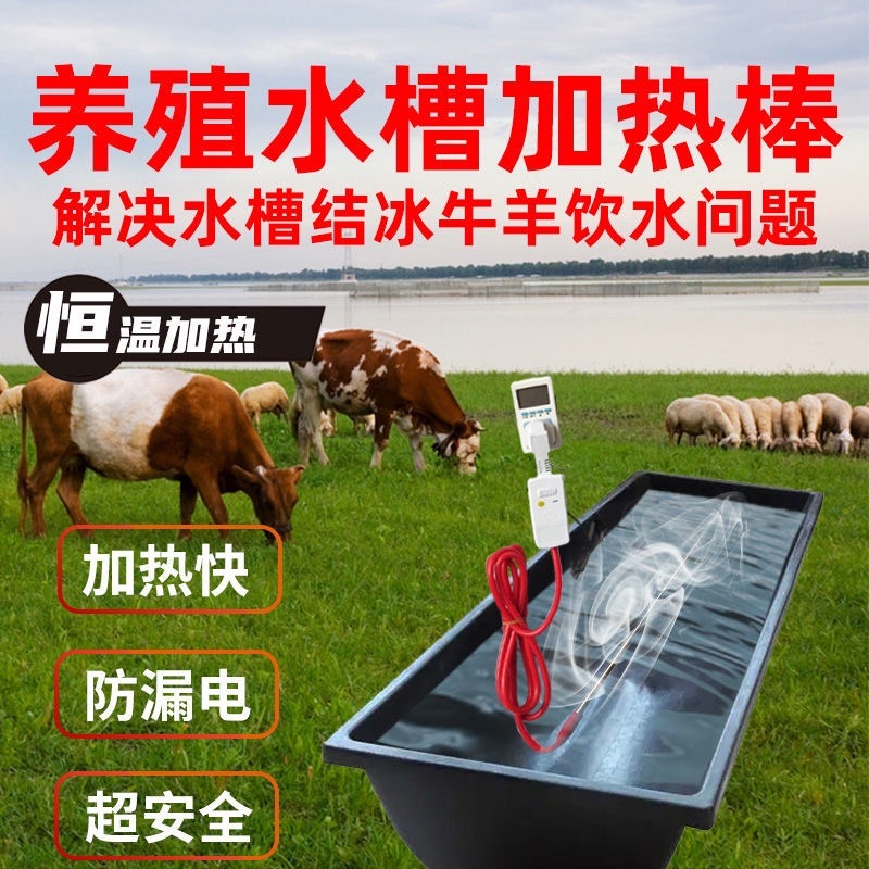 养殖场畜牧水槽电加热管棒牛羊猪马驴喝水箱桶池加热器全自动恒温