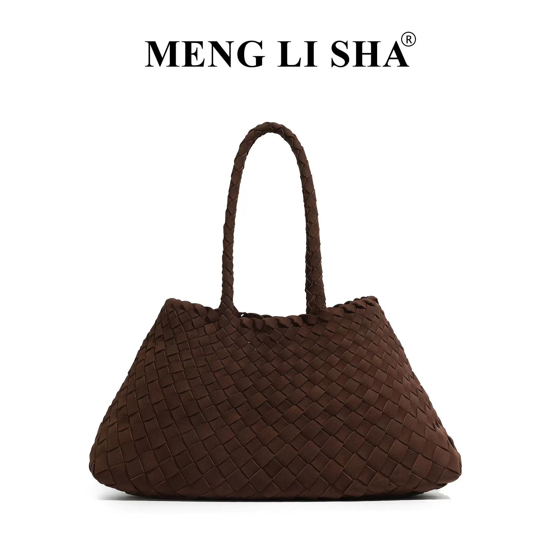 sasa同款dragon菜篮子磨砂皮编织包法式中古单肩托特包腋下手提包