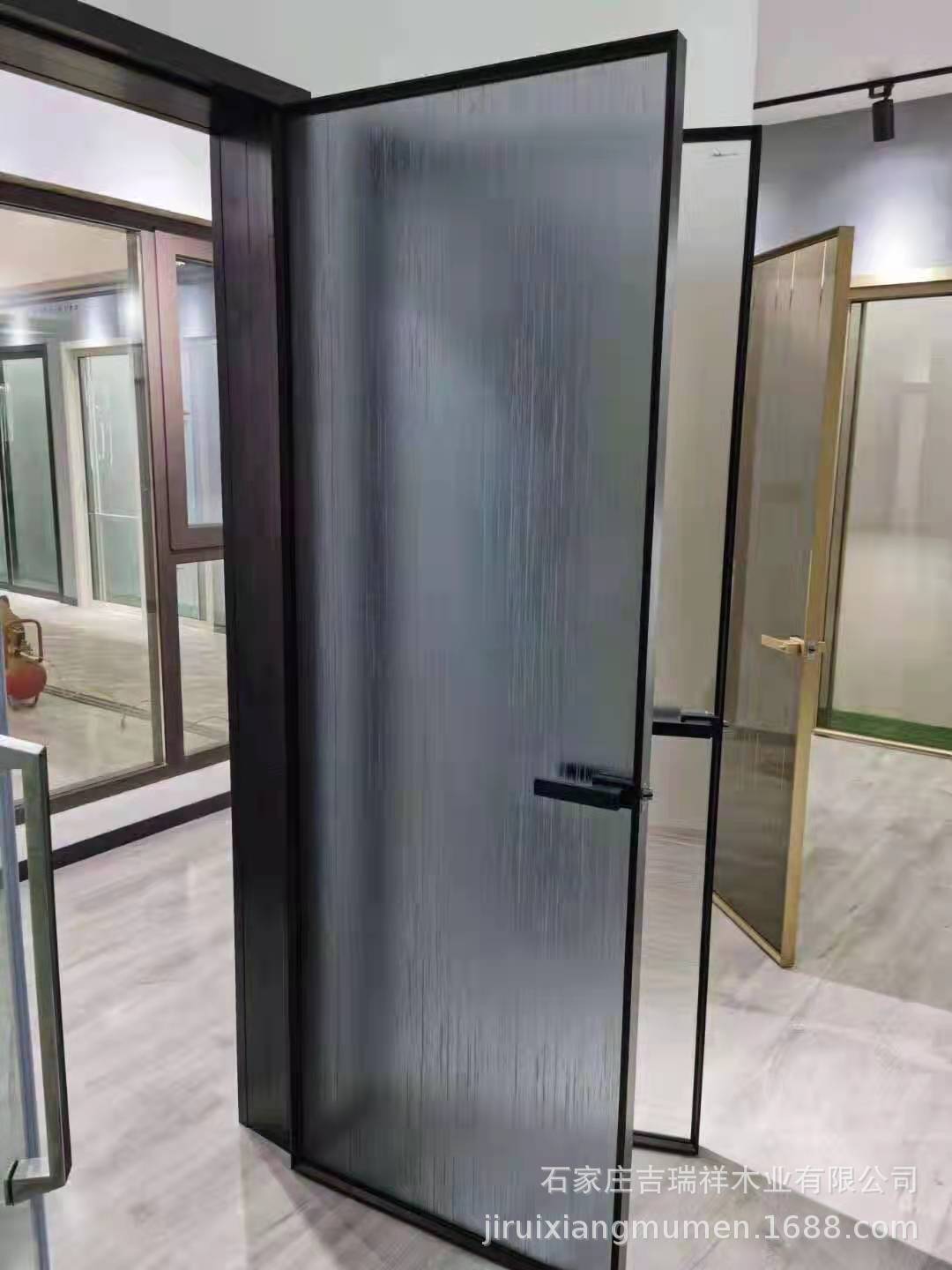 定制超白长虹玻璃门极窄卫生间门厕所门隐形浴室门厨房窄边平开门