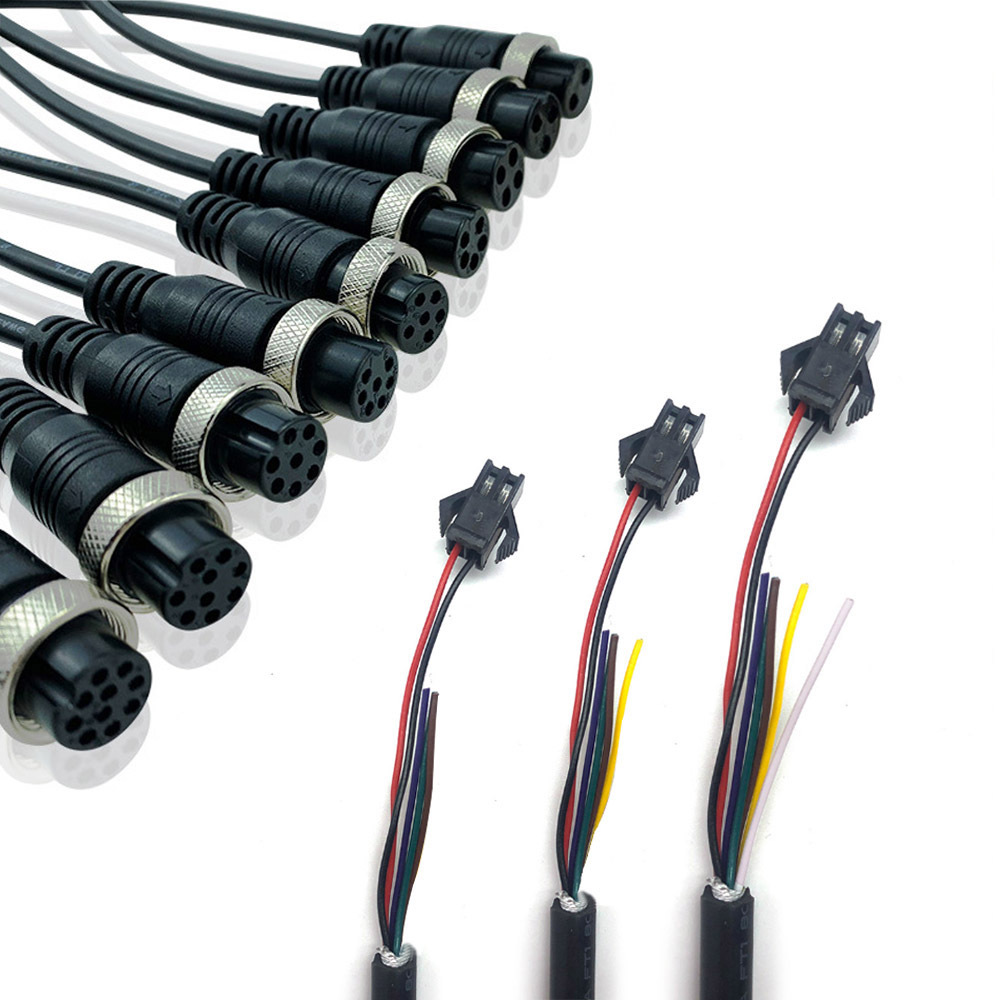 厂家供应多芯航空线 设备电源延长线m12 m16航空插头线