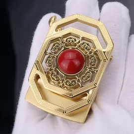 男士玉石腰带扣头不锈钢自动扣皮带扣头镶嵌宝石皮带扣头裤带头35