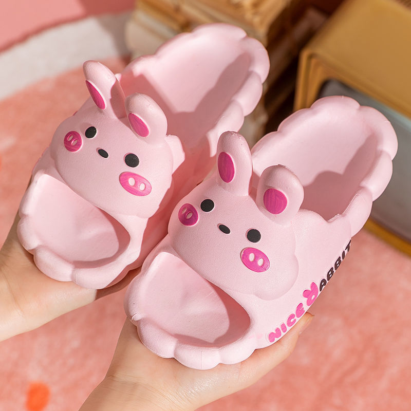 Cute Cartoon Rabbit Slippers Women's Outdoor Wear Summer Ins Comfortable Platform Fashion Home Slippers Women's Drooping Feeling