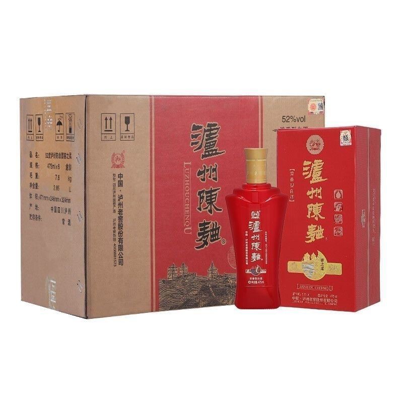 泸州陈曲窖之柔52度475ml6瓶整箱装 纯粮浓香型新国标白酒批发