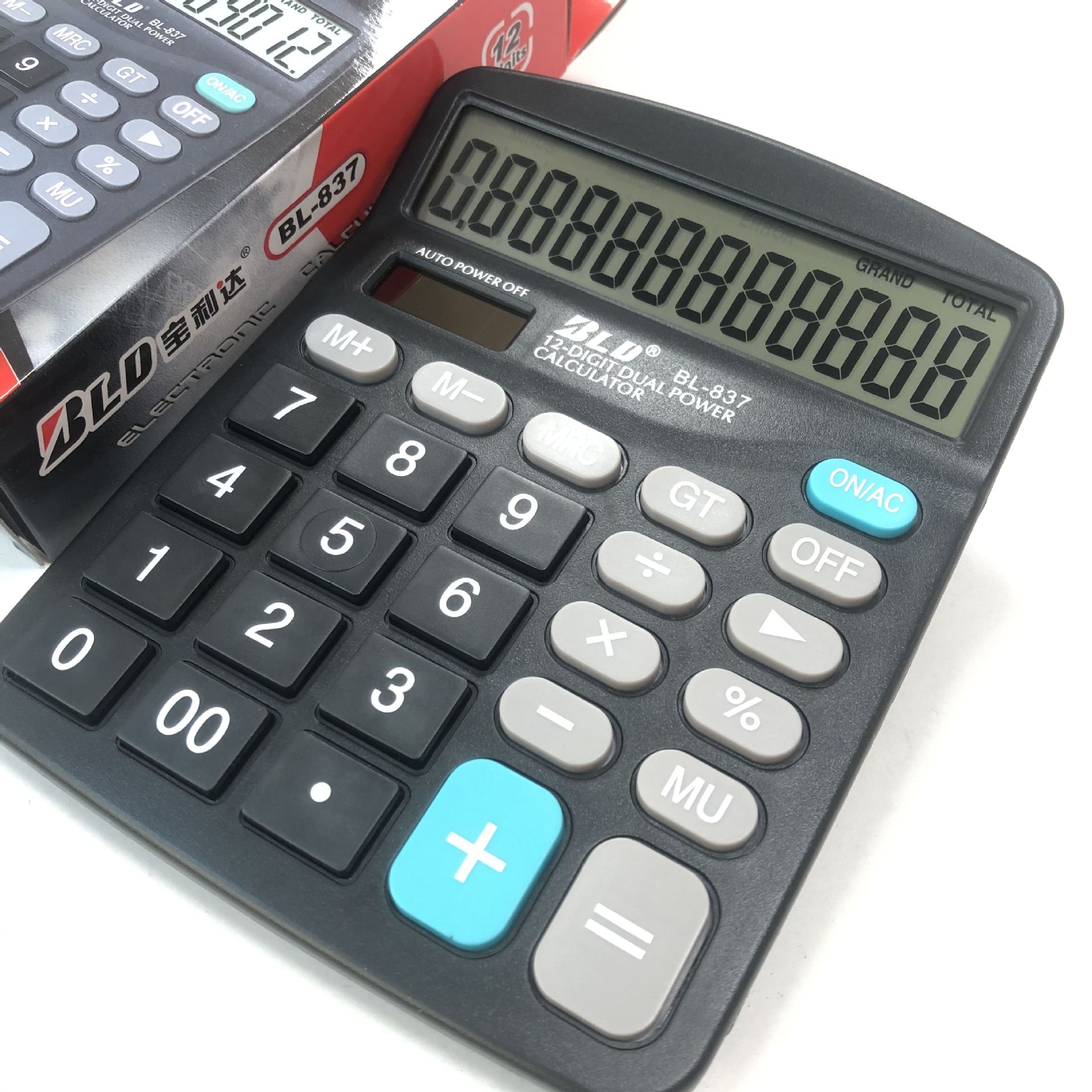 定制电子计算器工厂直销太阳能小计算器财务办公计算机12位数837