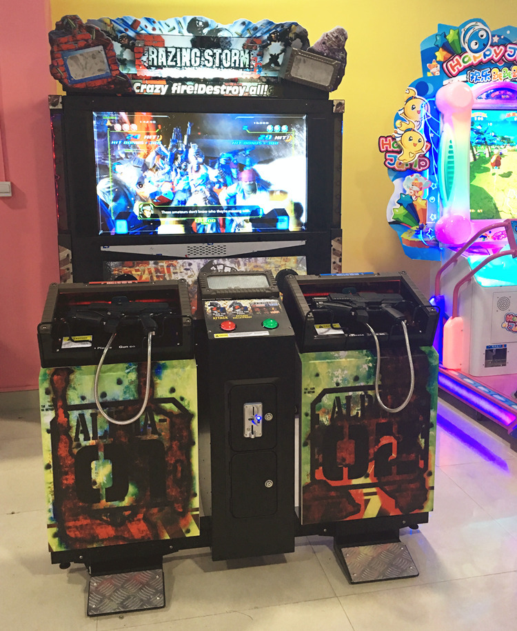 完毁袭击枪战射击机模拟射击游戏机大型电玩城投币娱乐设备枪机新