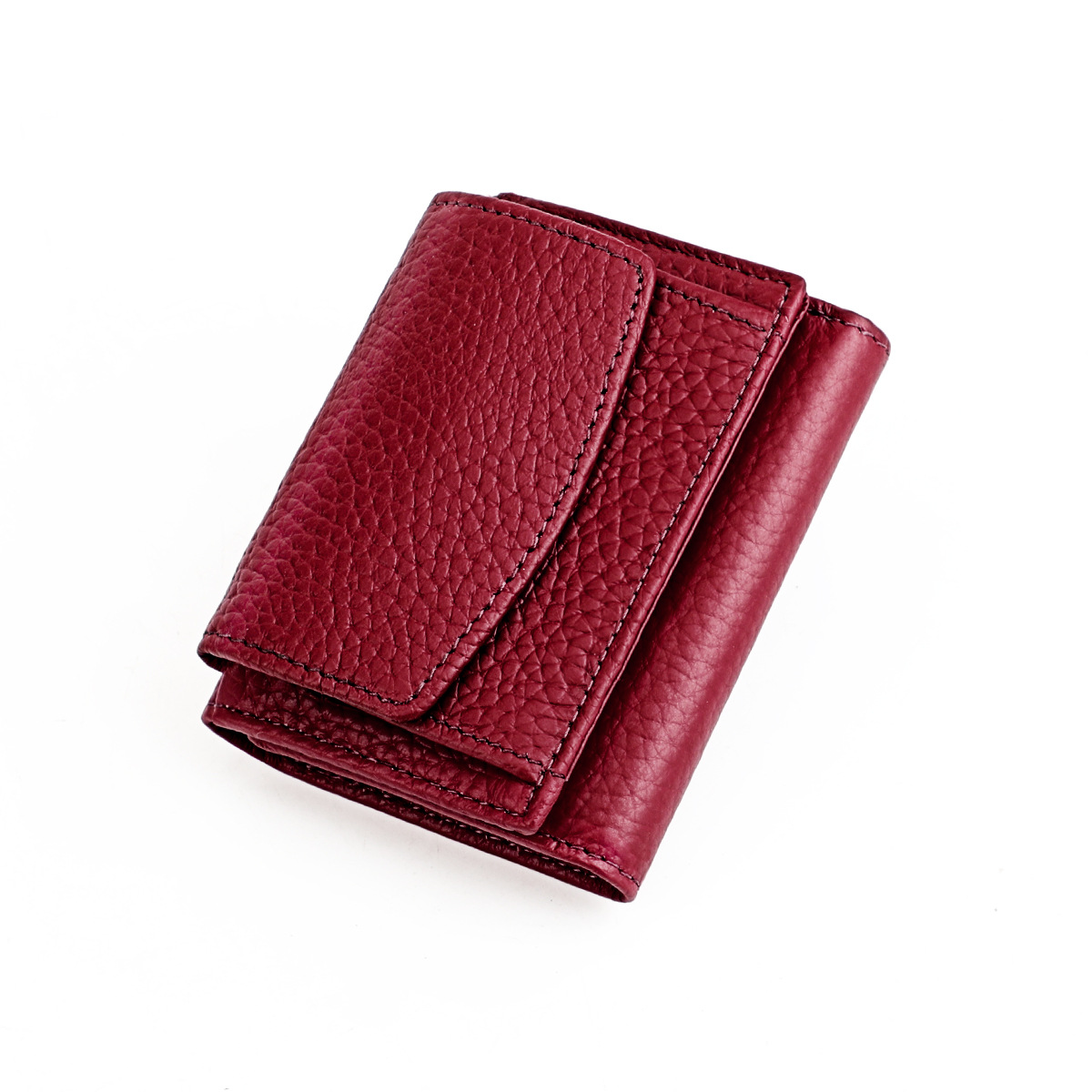 Guangzhou Wholesale Japanese Wallet Genuine Leather Wallet Ladies Bag Card Holder Small Wallet Cowhide Small Bag Female Coin Purse