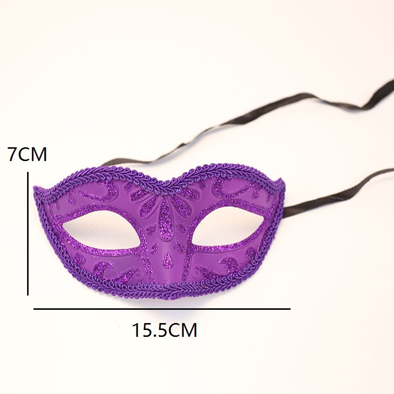 Zilin in Stock Wholesale Festival Party Masquerade Dress up Props Four Colors Gold Powder Half Face Mask Women's Mask