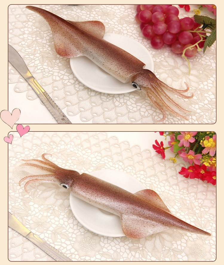 高仿真水产海鲜模型假鱿鱼出口日本尾货仿真海参模型食物模型模具