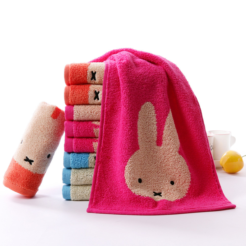 【金号毛巾】纯棉无捻柔软吸水儿童宝宝小毛巾卡通可爱幼儿园童巾