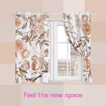 来图印制遮光易安装窗帘现代家居高贵精美图案花卉类宿舍客厅卧室
