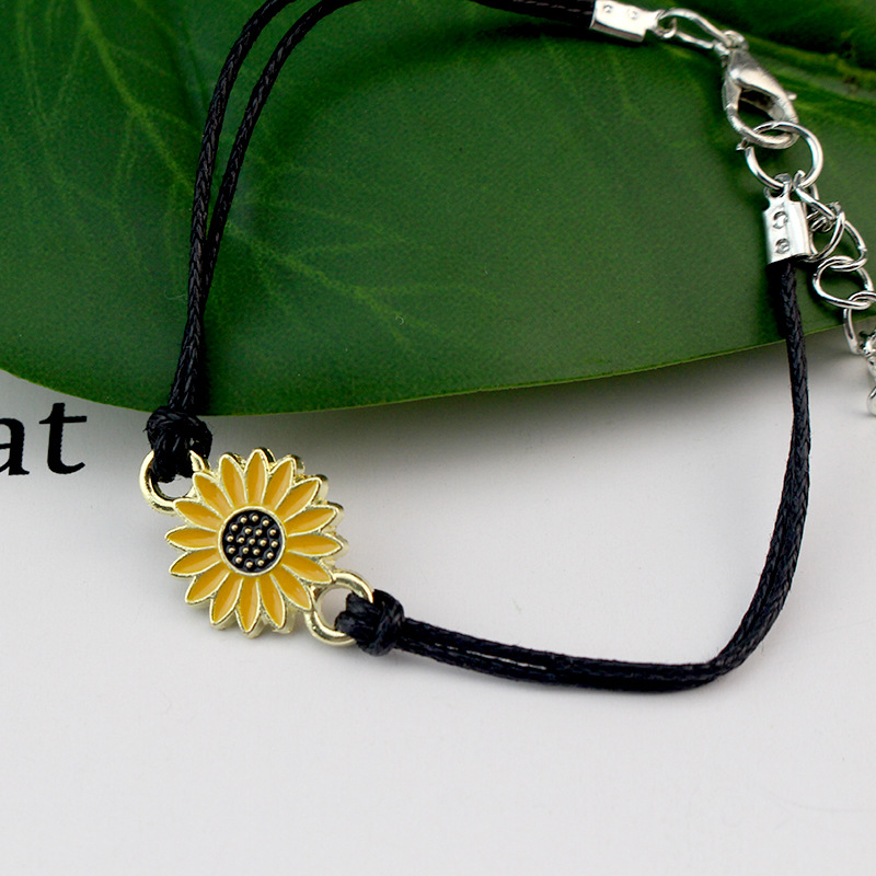 diy情侣闺蜜手链向日葵手绳女士甜美可爱手饰品 尾货价格清仓处理