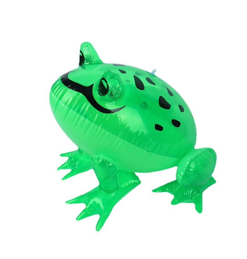 Factory in Stock PVC Inflatable Toy Frog Elastic Frog Children Frog Balloon Luminous Large Stall Wholesale