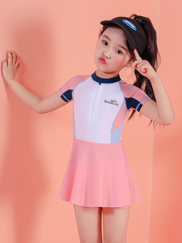学游泳专用泳衣女童高端小朋友女宝宝夏装儿童女孩网红风走秀洋气
