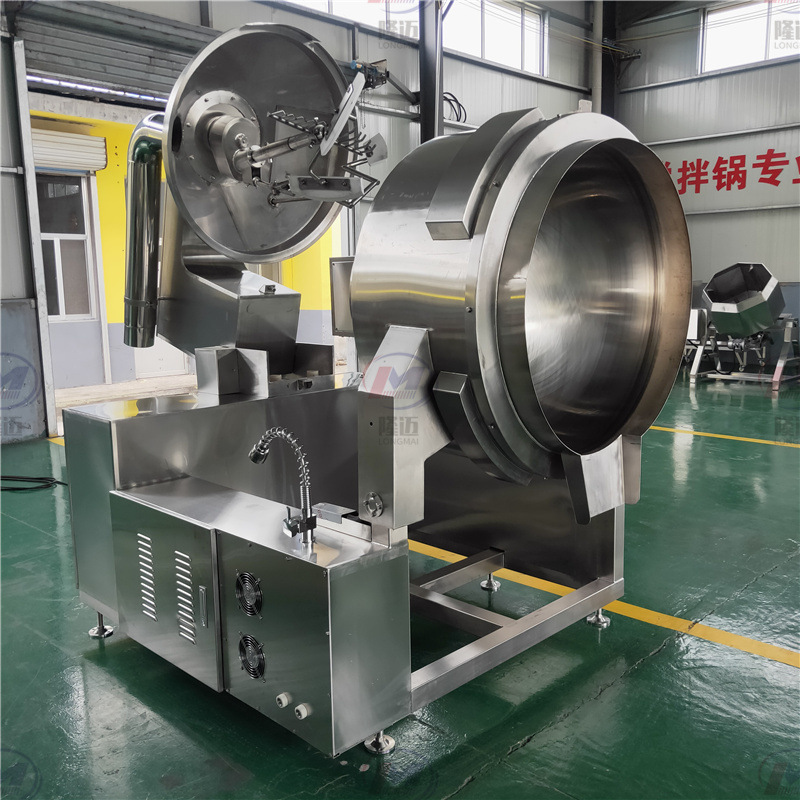 油茶面炒锅 全自动小麦面粉搅拌机器 玉米粉翻炒设备隆迈厂家