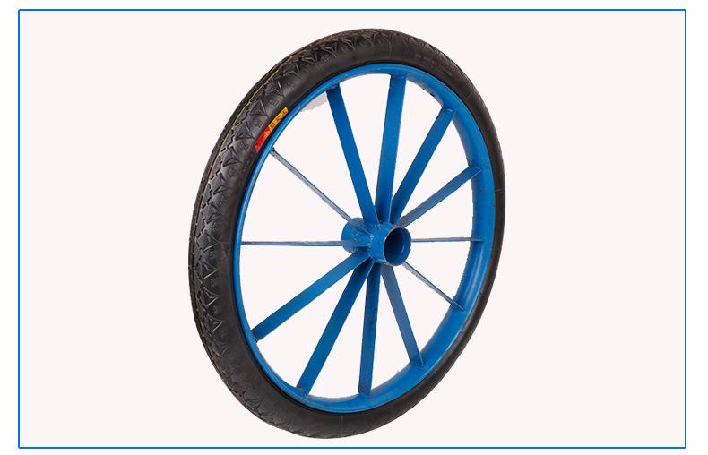 26寸实心轮胎劳动车轮 力车轮子 翻斗车 灰斗车两轮带轴