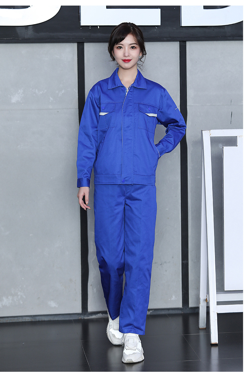 春秋长袖汽修工作服套装男款工地劳保服工人工厂车间耐磨劳保套装