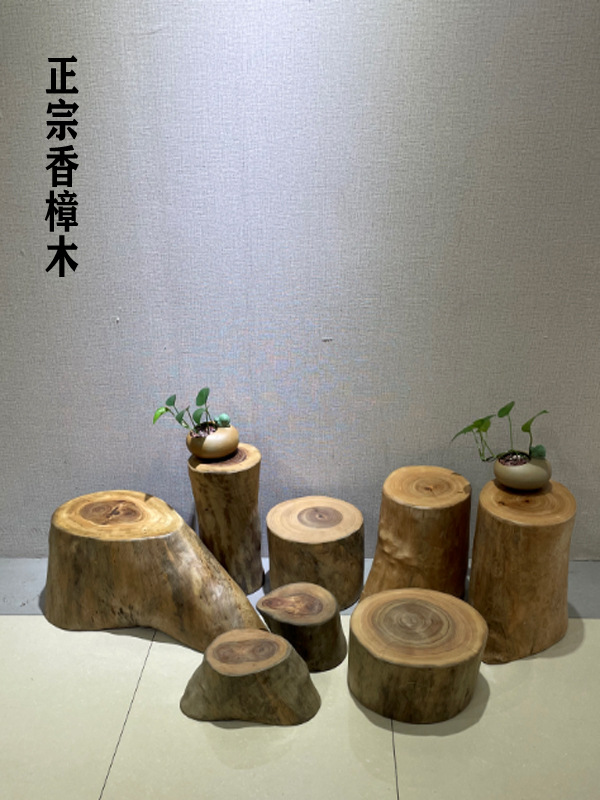 s原木树桩实木凳子根雕凳子墩子树根底座木墩木头凳木桩边几新款