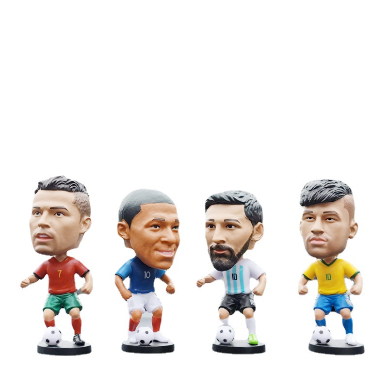 Q Version Spring Shaking Head Football Star Messi Neymar C Roma Barpe Car Decoration Car Decoration Doll Car Decoration