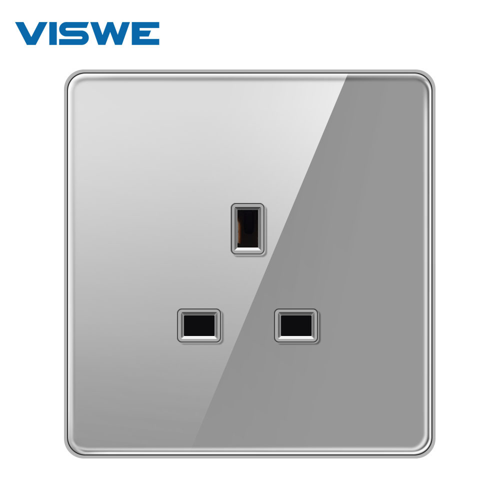 96成交0个146型英式三孔插座多功能国际方脚面板港澳版二开13a英开关