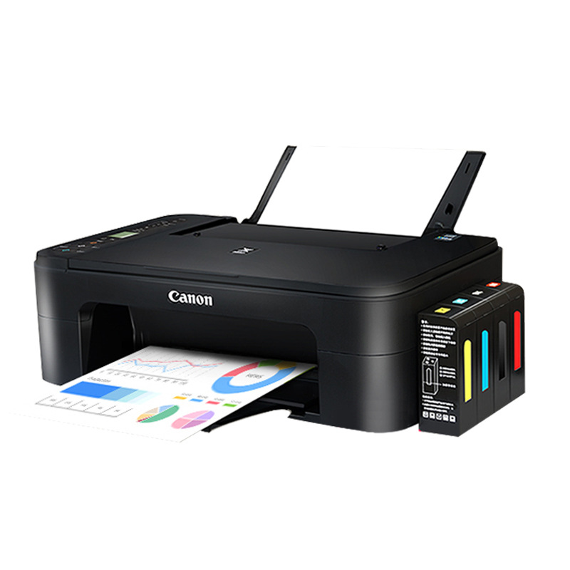 佳能3380彩色打印机家用小型复印一体机手机无线连供照片学生办公