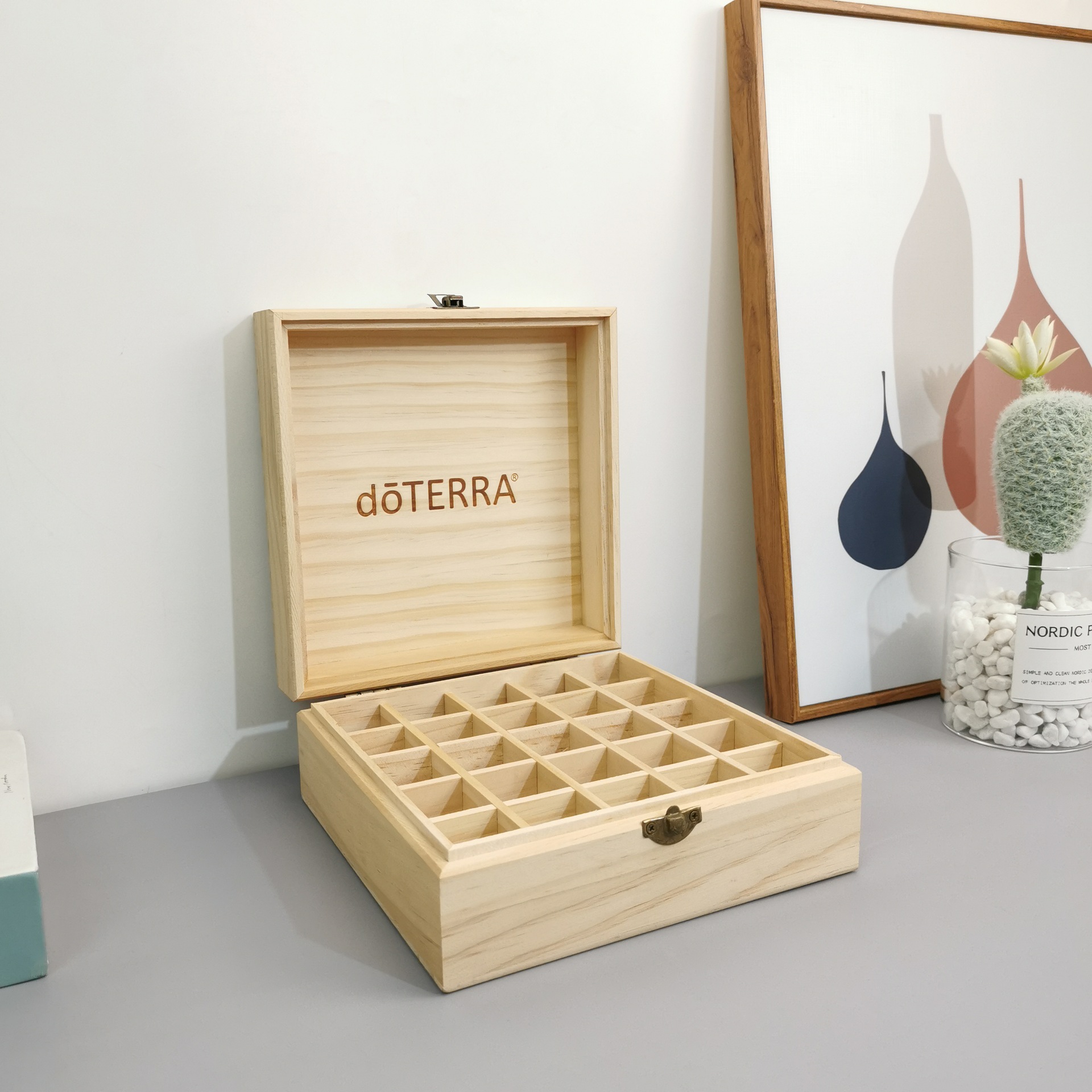 精油木盒加工定制25格精油包装盒精油盒多特瑞精油礼品盒