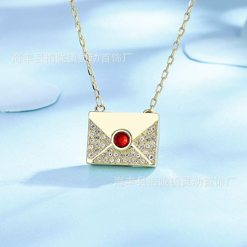 Shijia New Letra Love Letter Necklace Series High Quality Matching Love Letter Envelope Autumn/Winter Sweater Chain Clavicle Chain