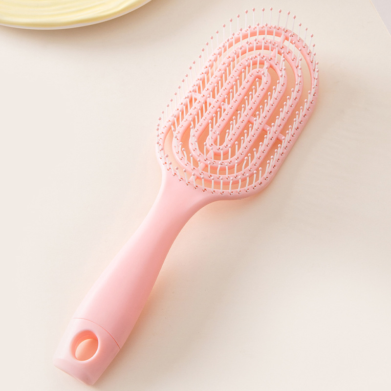 Comb Wholesale Fluffy Hair New Style Shape Hollow Long Handle Comb Curly Hair Vent Comb Airbag Cushion Massage Comb