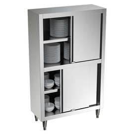 银都四门201不锈钢整体焊接后厨碗柜储物柜保洁柜