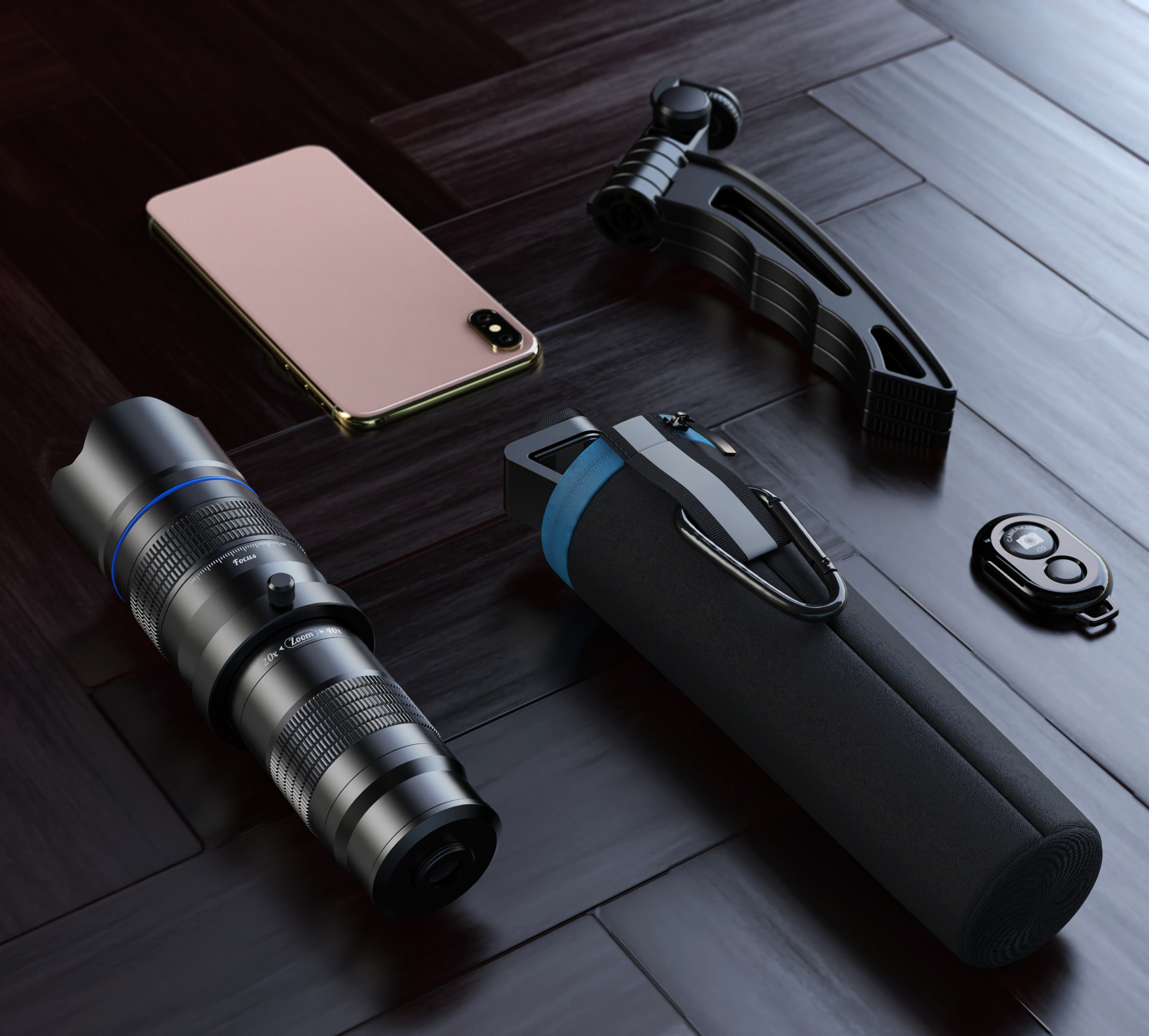 apexel跨境远摄光学变焦20-40倍演唱会球赛变倍手机拍摄长焦镜头