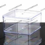 厂家直销 食品杏仁饼盒 透明塑料休闲食品包装盒 方盒 F09 430ml