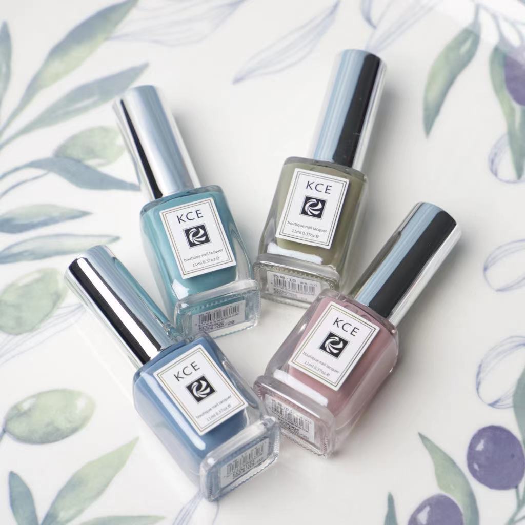 跨境新品科维思免烤璞缇客指甲油不可剥抹茶绿豆沙红酒透明亮甲油