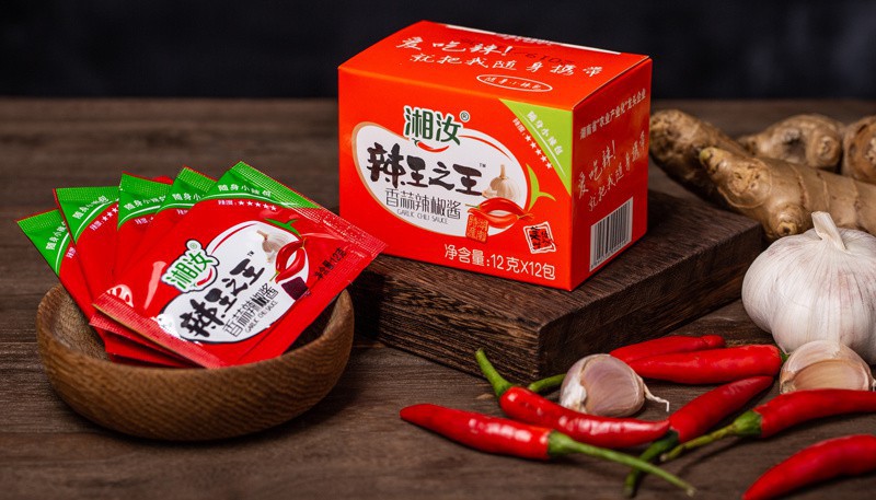 湘汝品牌小包装便携式蒜蓉辣椒酱湖南特产下饭菜拌饭拌面酱调味料