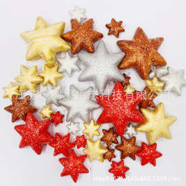 跨境新品 圣诞节圆角六角星 商场店铺装饰装扮节庆用品