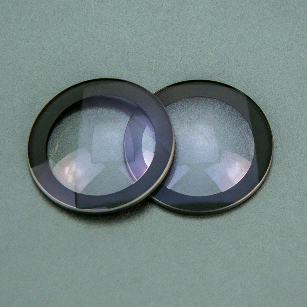 定制涂墨平凸透镜光学玻璃透镜镀膜舞台聚光灯自制投影仪透镜ls